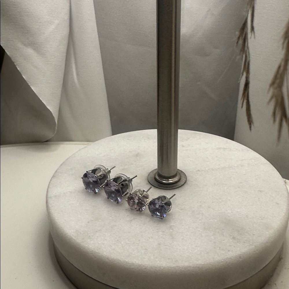 Vera Wang Cubic Zirconia Stud Earrings - Picture 14 of 14
